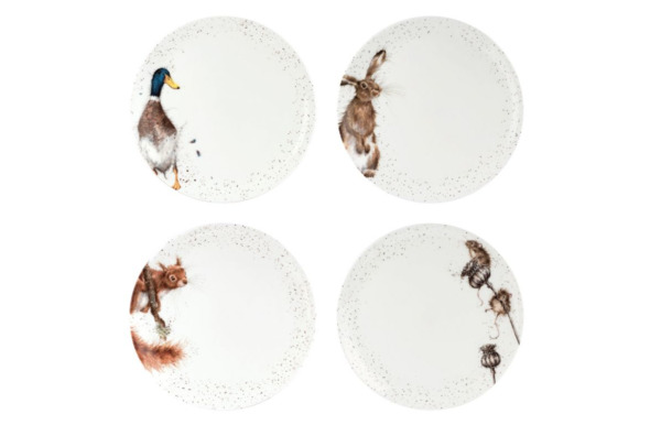 Набор тарелок обеденных Royal Worcester Забавная фауна, 27 см, 4 шт.