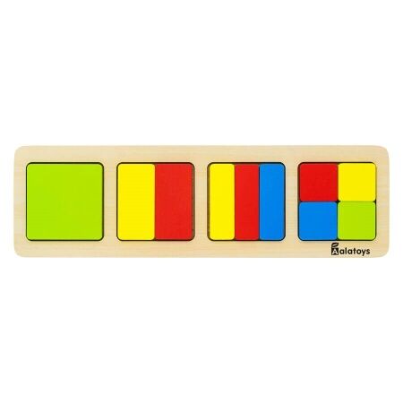 Пазлы Дроби - квадрат, развивающая игрушка для детей, арт. ДР1002
