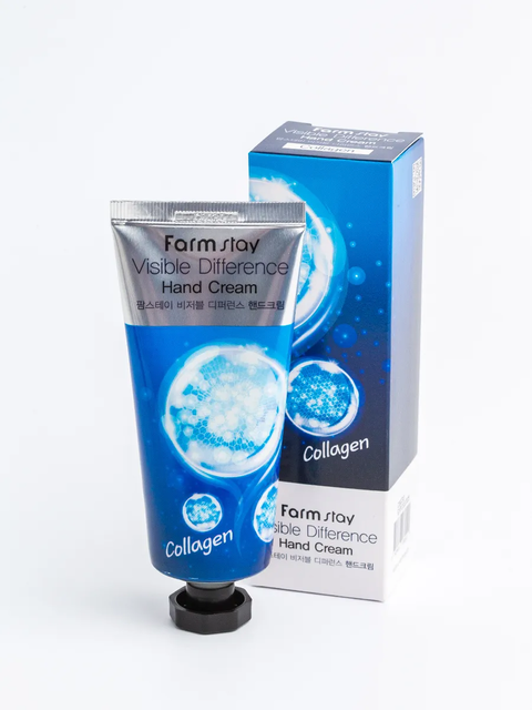 Крем для рук FarmStay Visible Difference Collagen Hand Cream, с коллагеном, 100 мл
