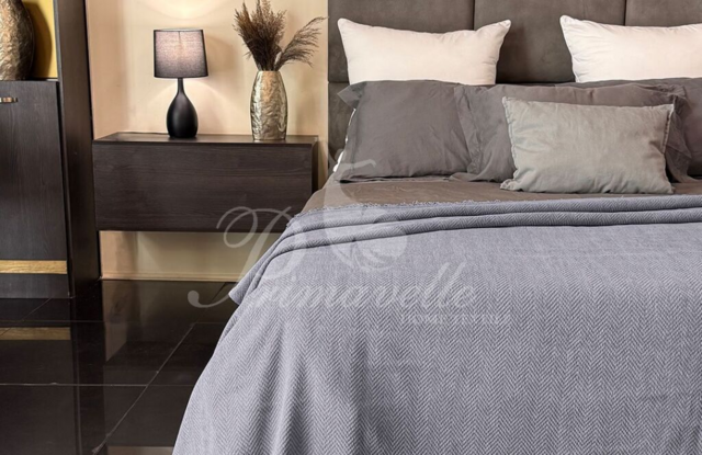 Покрывало Tangle серый, размер 180х220