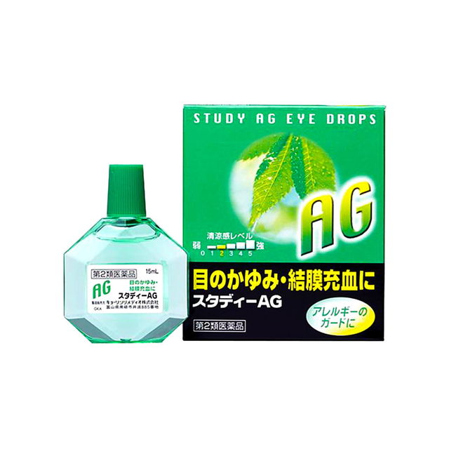Капли для глаз от аллергии KYORIN STUDY AG, индекс свежести 2, 15 мл