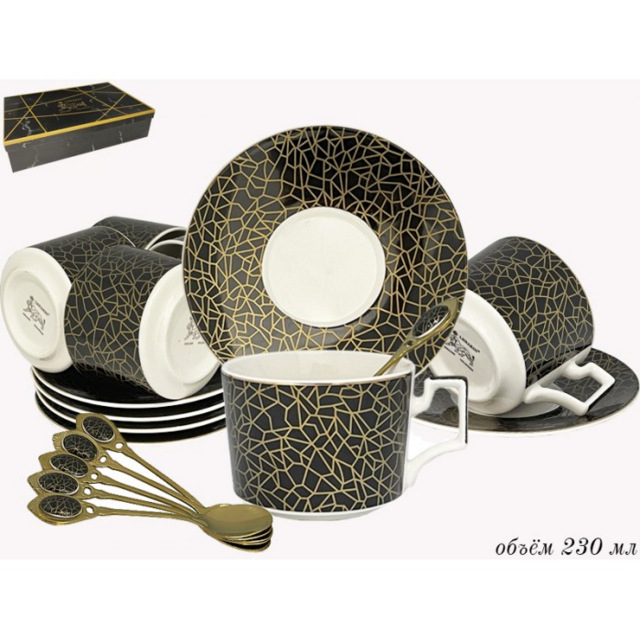 Чайный набор Lenardi, 18 предметов, 230 мл, в подарочной упаковке, арт. 133-128