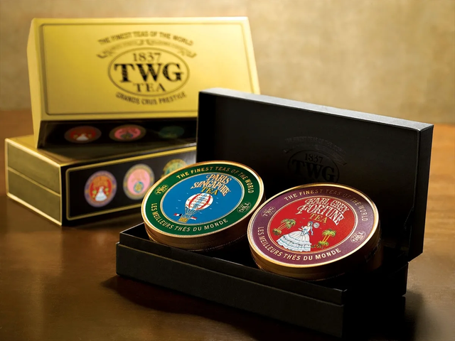 Подарочный набор чая TWG Tea Talisman Tea Set / Талисман (Earl Grey Fortune+Paris-Singapore), 2 баночки по 100 гр
