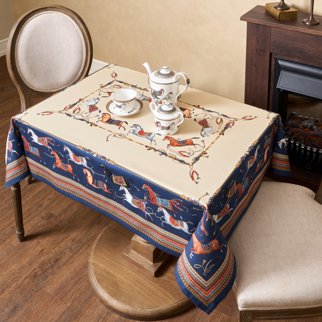 СКАТЕРТЬ "PASSAGE" 110Х140СМ ,БЕЖЕВЫЙ,100% ХЛОПОК С ПРОПИТКОЙ,ТВИЛ