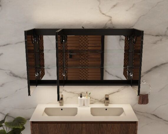 Зеркальный шкаф с подсветкой Winter Glamour 120, AWG12070MC