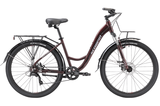 Велосипед городской Scorpio 26"х17" вишневый 2022