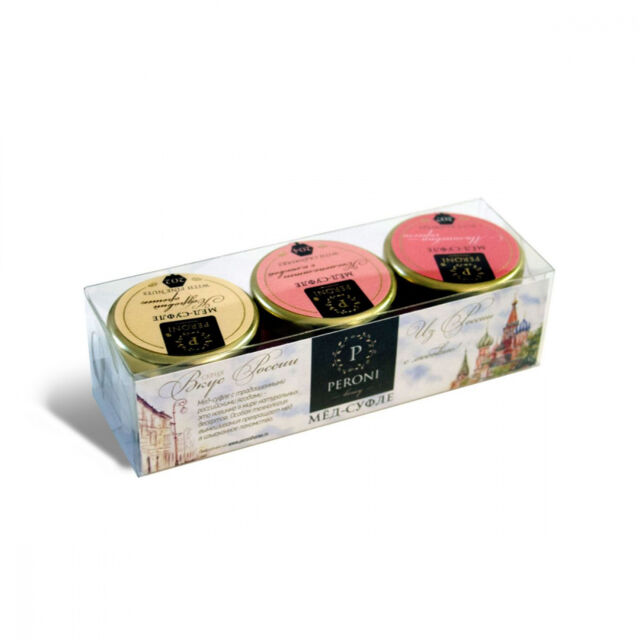 Набор мёда-суфле Peroni Honey Вкус России, 3х30 г, в пластиковой упаковке