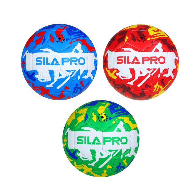Мяч футбольный SILAPRO, 22см, 5 р-р, 3сл, PU 3.0мм, 380г