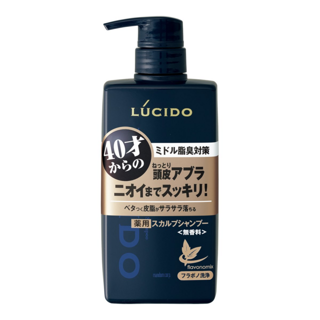Мужской шампунь "Lucido Deodorant Shampoo" для глубокой очистки кожи головы и удаления неприятного запаха с антибактериальным эффектом и флавоноидами (для мужчин после 40 лет) 450 мл