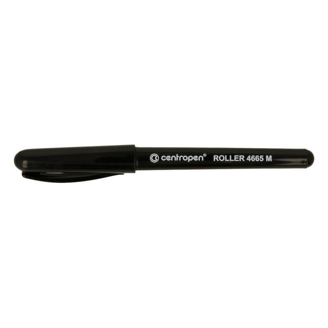 "Centropen Ручка-роллер, 4665/1, 0.6 мм, черный