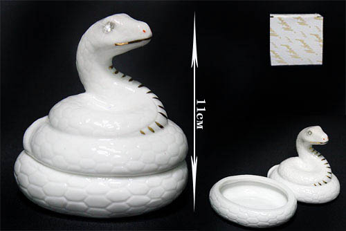 Шкатулка Lenardi Змея 11см, фарфор, в подарочной упаковке, арт. 107-097