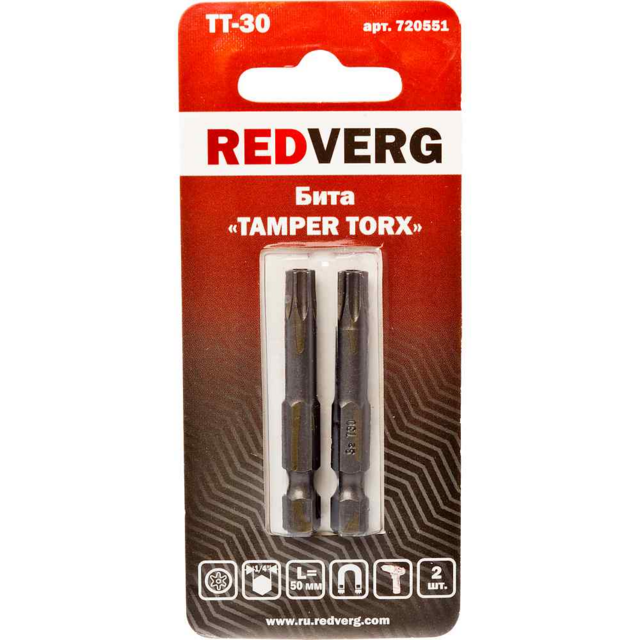 Бита Redverg Torx Tamper 30х50 (2шт.) (720551)