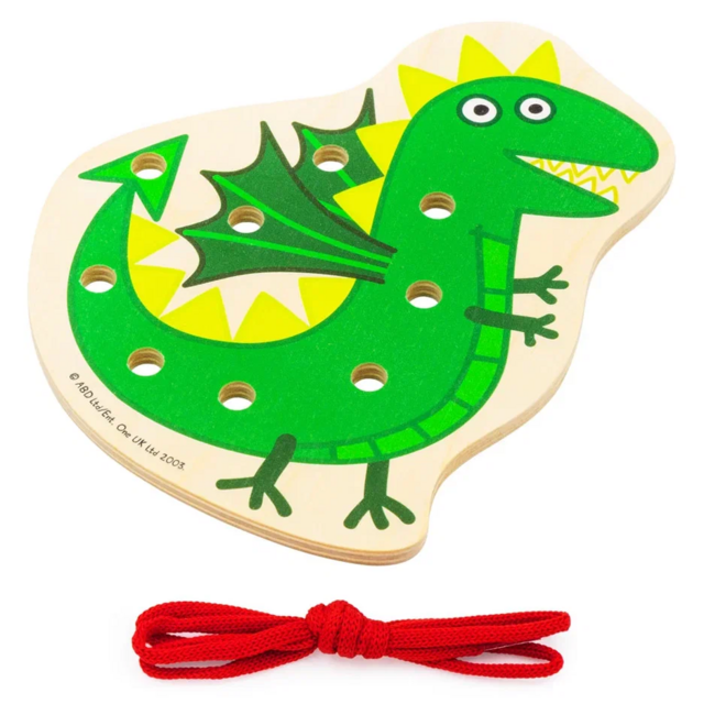 Шнуровка Динозавр, развивающая игрушка для детей, арт. ШН59