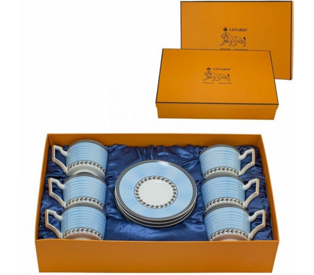 Чайный набор Lenardi, фарфор, 12 предметов, в подарочной упаковке, арт. 244-042