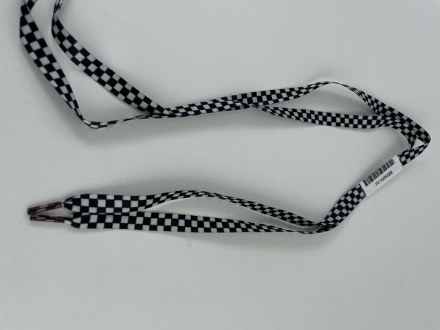 Шнурки "Gamma" бело-черный (шахматы) SHL-01/10, 10 мм 120 см, №05