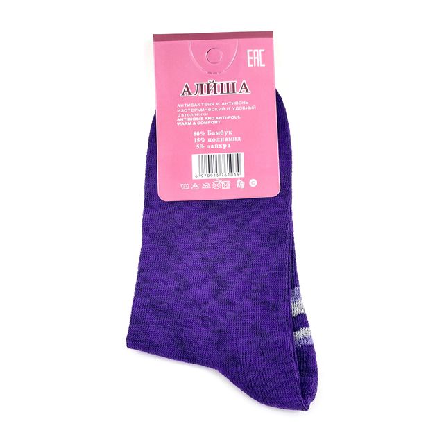 Женские носки «Алйша», размер 37-41, фиолетовые