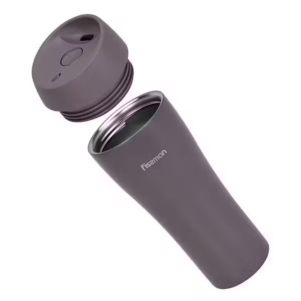 9890 FISSMAN Термокружка 420мл, цвет Коричневый (нерж.сталь)