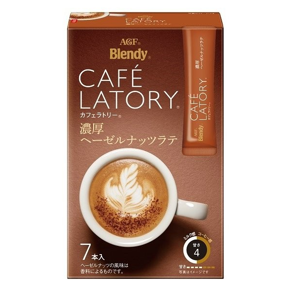 Кофе AGF Cafe Latory латте с жареным фундуком в стиках