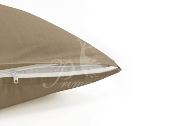 Наволочка хлопковая светло-коричневая, размер 52x74