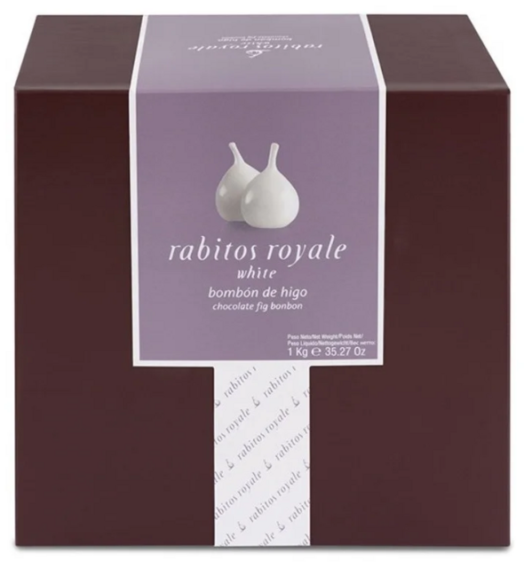 Rabitos Royale Инжир с трюфельным кремом и клубникой в белом шоколаде, 1 кг (Rabitos royale white 1000 g)