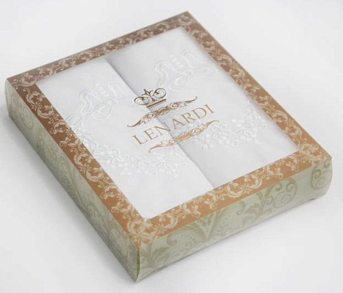 Набор 2 платка Lenardi, х/б, в подарочной упаковке, арт. 137-010