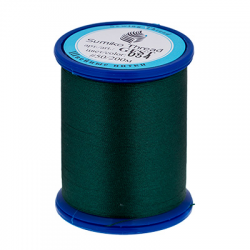 Швейные нитки (полиэстер) Sumiko Thread, 200м, цвет 054 т.зелёный