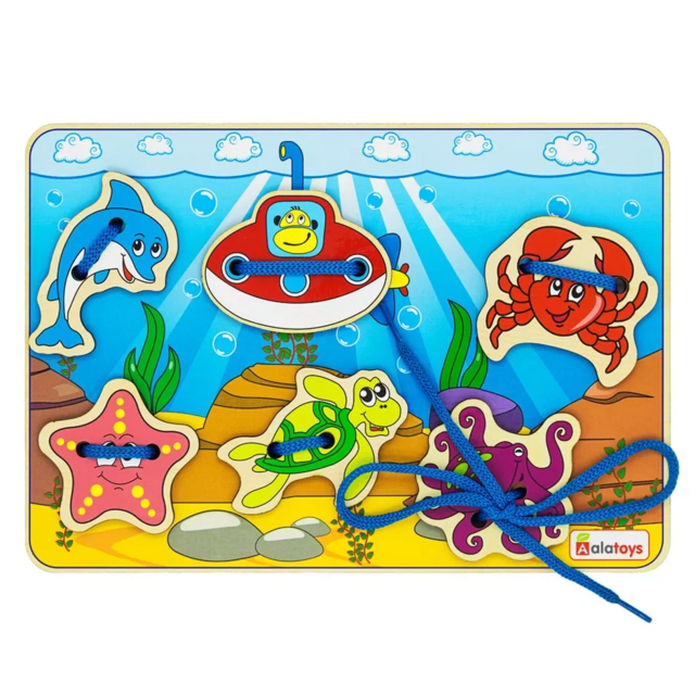 Шнуровка Океан, развивающая игрушка для детей, арт. ШН1203