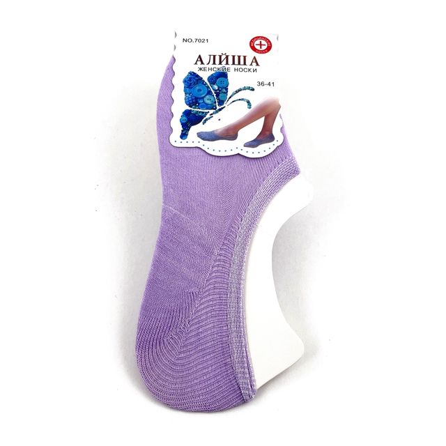 Женские носки «Алйша», следки, размер 36-41, фиолетовые