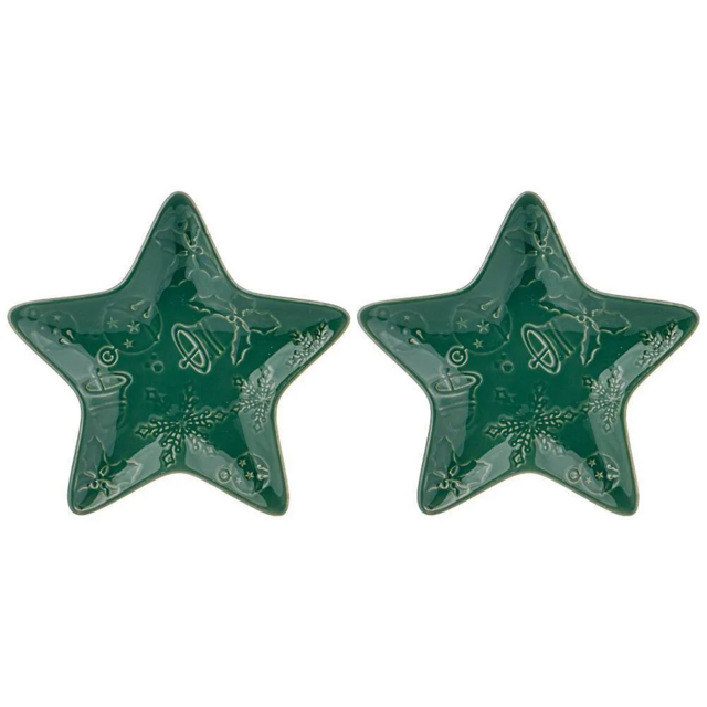 Набор тарелок-звезда LEFARD CELEBRATION, 2 шт, 14 см, зеленый, арт. 189-321