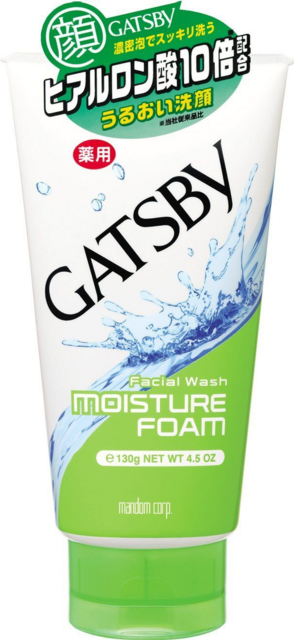 Крем-пенка для умывания мужская Mandom Gatsby Facial Wash Moisture Foam, увлажняющая, c гиалуроновой кислотой, с легким циртусовым ароматом, 130г