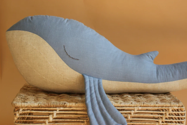Мягкая игрушка Mabuhome "Мама кит", голубая