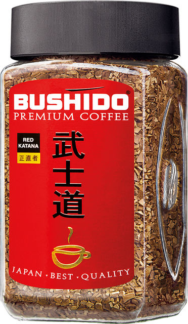 Кофе Bushido Red, стеклянная банка, 100 гр