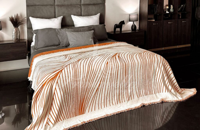 Покрывало Tangle терракотовый, размер 180х220