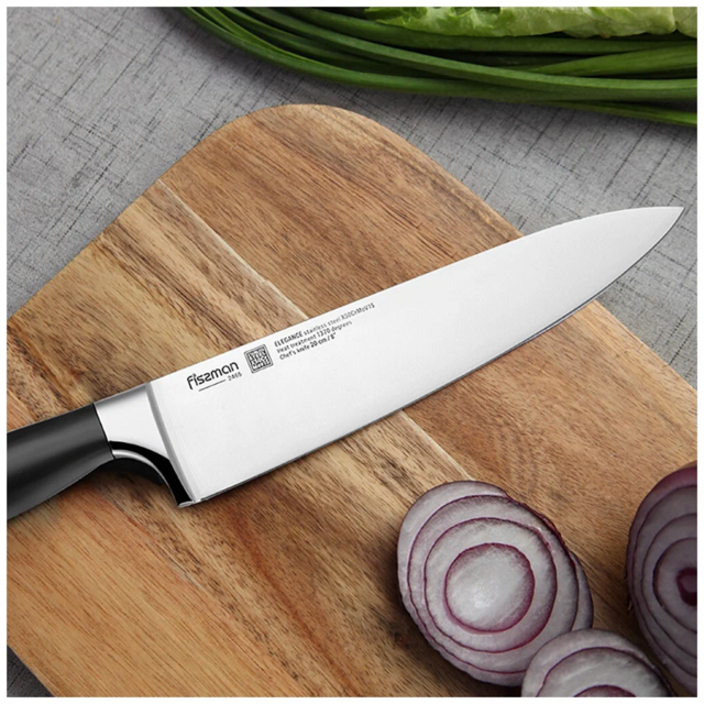 2465 FISSMAN Нож Поварской 20см ELEGANCE (X50CrMoV15 сталь)