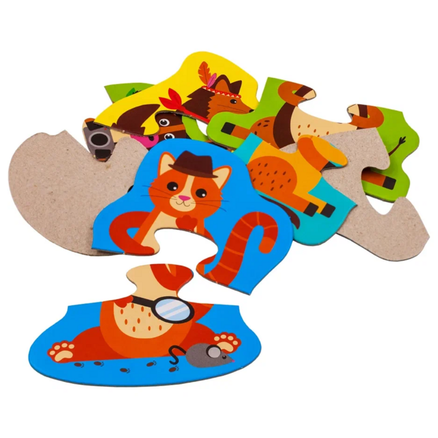 Набор пазлов Животные, развивающая игрушка для детей, арт. ПЗЛ4003