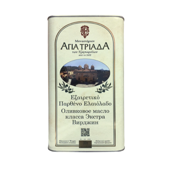 Agia Triada Монастырское оливковое масло Extra Virgin с о.Крит 3л жесть