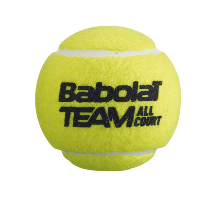 Мяч теннисный BABOLAT Team All Court, уп.4 шт,одобр.ITF, сукно, нат.резина,желтый