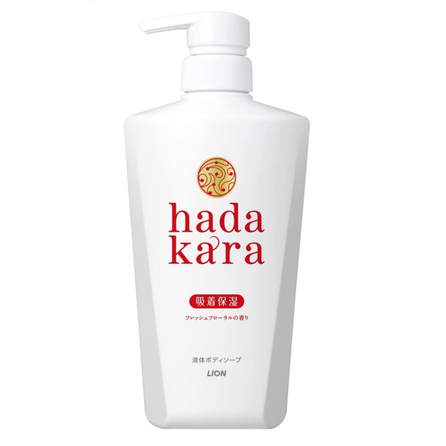 Увлажняющее жидкое мыло для тела "Hadakara" с ароматом изысканного цветочного букета (для нормальной кожи) 500 мл, флакон