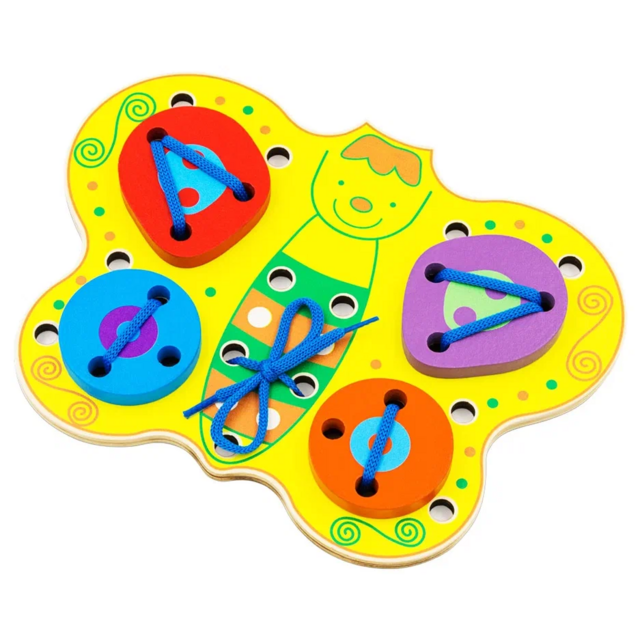 Шнуровка Бабочка, развивающая игрушка для детей, арт. ШБ03