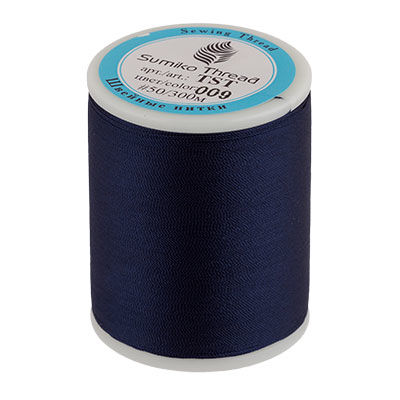 Нитки "Sumiko Thred" для трикотажных тканей, 100% нейлон, 300 м, цвет 009 т.синий