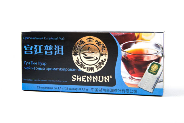 Shennun Гун Тин Пуэр чай черный 1.8гх25