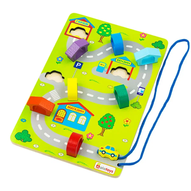 Шнуровка Дальняя дорога, развивающая игрушка для детей, арт. ШН100