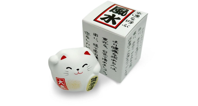 Сувенир Манэки Кот 5 см, ручная работа, белый (made in Japan)