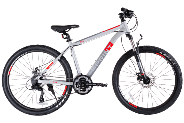 Велосипед горный Sprint 26"х20" серый 2022