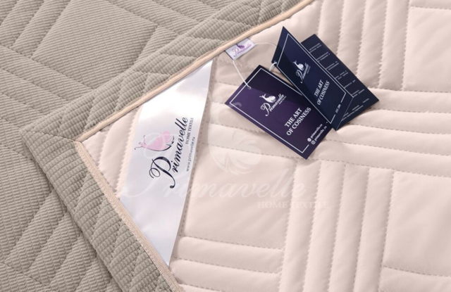 Покрывало Velvet серо-бежевый, размер 220x240