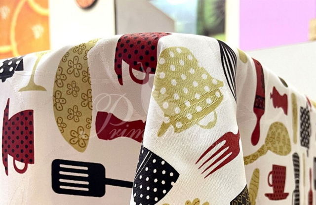 Скатерть жаккардовая Ар-деко с печатным рисунком, размер 140x180