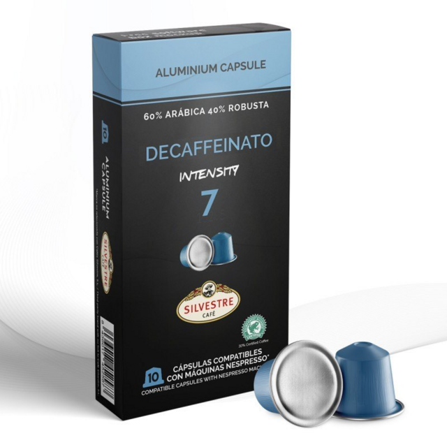 Капсулы Silvestre совместимые с кофемашинами Nespresso DECAFFEINATTO, 10 шт