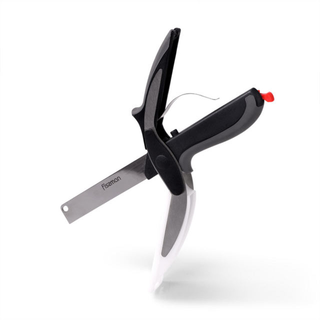 8704 FISSMAN Нож-секатор 24см 2-в-1 Кухонный (нерж.сталь)