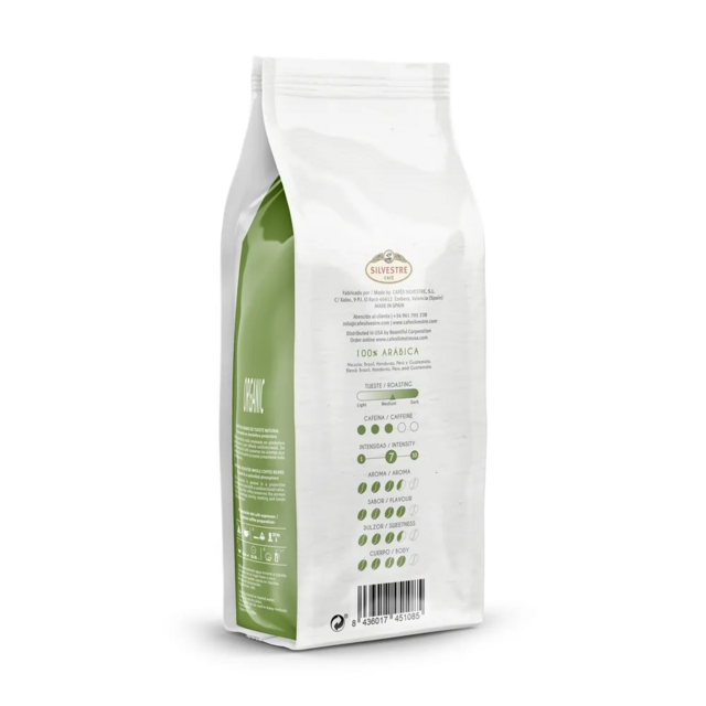 Органический кофе в зернах Silvestre ORGANIC 100% Арабика, 250 г