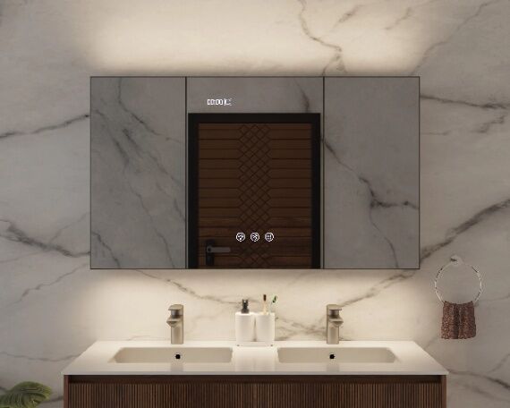 Зеркальный шкаф с подсветкой Winter Glamour 120, AWG12070MC